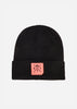 Detroit Beanie – Schwarz und Neonrosa