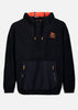 Sweat à capuche Play - Noir et Orange Fluo