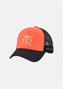 Tribe Cap – Fluo Coral & Schwarz