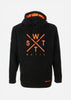Sweat polaire X-Track - Noir & Orange Fluo