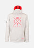 Sweat polaire X-Track - Blanc & Rose Fluo