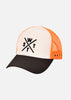 Tribe Cap - Neonorange und Schwarz